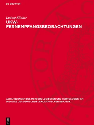 Produktbild von UKW-Fernempfangsbeobachtungen