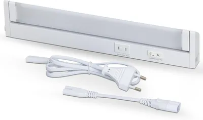 Image de Lampe LED encastrable sous meuble - Barre lumineuse pour armoire - Éclairage de plan de travail - Trois couleurs réglables - 30 cm - Blanc