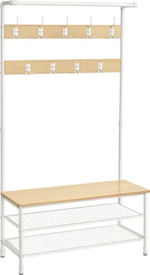 Obrázok produktu pre Vstupná šatníková skriňa s 3 policami a 9 háčikmi - H182 cm