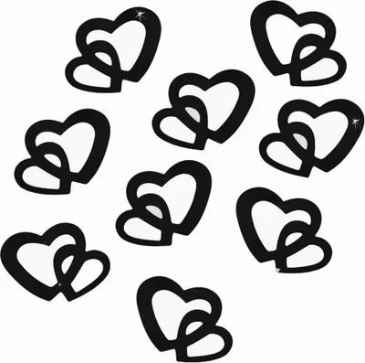 Produktbild von Oblique Unique Herz Konfetti Tischdeko Hochzeitsdeko Liebe Romantik - schwarz