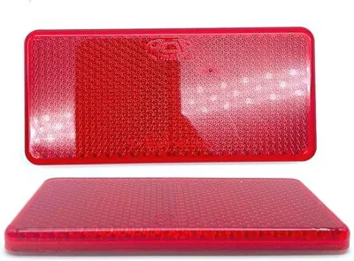 Imagen del producto de Juego de 10 pegatinas rectangulares reflectantes, color rojo, para bicicletas, motocicletas y automóviles