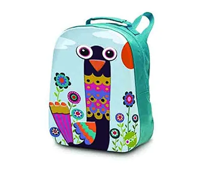 Produktbild von Hochwertiger großer Rucksack mit Pfau 3D Motiv und verstellbaren Tragegurten