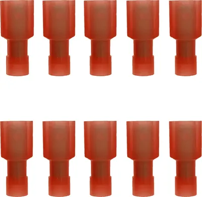 Image de baytronic 10x fiches plates entièrement isolées rouge