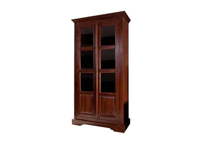 Produktbild von MASSIVMOEBEL24.DE Vitrine Akazie 98x46x191 nougat lackiert OXFORD #440