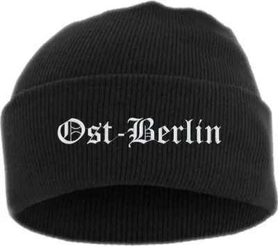 Produktbild von Ost-Berlin Umschlagmütze - Altdeutsch - Bestickt - Mütze mit breitem Umschlag Einheitsgröße Schwarz