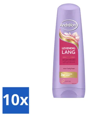 Imagen del producto de 10 acondicionadores Andrélon Levendig Lang, 200 ml cada uno, pack ahorro