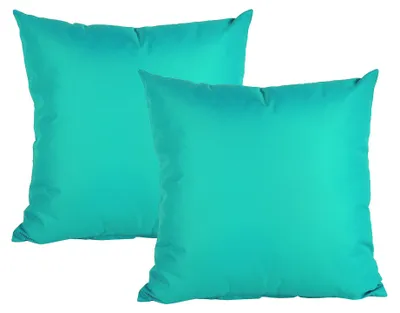 Produktbild von JACK 2x 50x50cm Outdoor Kissen Dekokissen Wasserabweisend Garten Lotus Effekt Türkis
