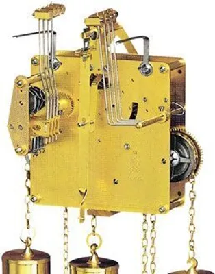 Produktbild von Hermle Standuhrwerk Hermle 451-030, 8-Tage, Pendel 55cm , Schlag auf Gong, Westminster