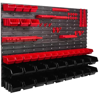 Obrázek produktu pro Nástěnná organizérská deska – pro dílnu – rozměry 115,2 x 78 cm – vhodná do garáže