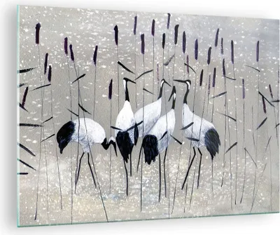 Produktbild von Bilder auf glas - Vogel Natur Wasser - 70x50cm - Glasbilder - Wandbilder - Kunstdruck - zum Aufhängen bereit - Wanddekoration aus Glas - Glas Bilder - Wandbild auf Glas - Einteilig - GAA70x50-3687