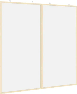 Zdjęcie produktu dla Tablica informacyjna vidaXL, biała, 100 x 100 x 1,4 cm, lite drewno sosnowe