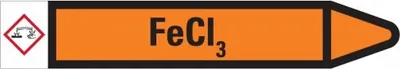Produktbild von Dreifke® Aufkleber I RKZ-Etikett Fe CI3, rechts, orange/schwarz, für Ø 40-60m...