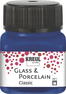 Immagine prodotto di KREUL 16213 KREUL Colore per vetro e porcellana Classic, blu reale, 20 ml