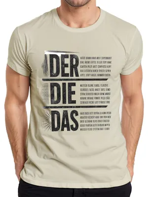 Produktbild von Der Die Das Grammatik Geschenk Deutschlehrer Statement Sarkasmus Herren T-Shirt, Natur, XL