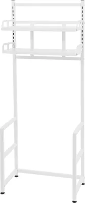 Produktbild von Toilettenregal, Platzsparer, langlebige Aufbewahrungslösung, 2-stufig Weiß