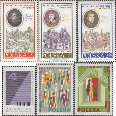 Produktbild von Briefmarken Polen 1970 Mi 2014-2016,2025,2026-2027 (kompl.Ausg.) gestempelt Nikolaus Kopernikus