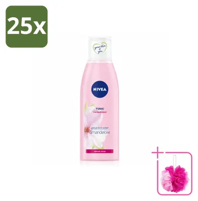 Produktbild von 25 x NIVEA Essentials Beruhigendes Gesichtswasser - für trockene & sensible Haut - 200 ml - Sparpackung - 25 Stücke