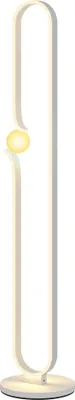 Produktbild von LED-Bodenlampe, Musiknoten-Design, Glasschirm, Metall, Kunststoff, Weiß
