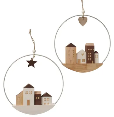 Produktbild von Boltze Home Deko-Anhänger mit Häusern, Durchmesser 25 cm