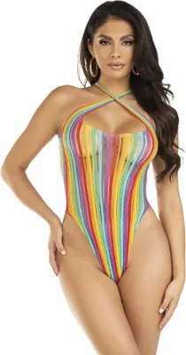 Produktbild von Leg Avenue - Cross-Bodysuit Mehrfarbig