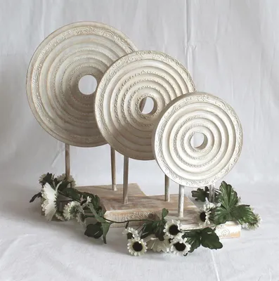 Produktbild von 029 Mandala 3 er Set aus Leichtholz Shabby Look