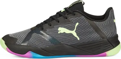 Produktbild von Puma Accelerate Turbo Nitro II Indoor Handball Hallenschuhe Sportschuhe schwarz/bunt 106876-01, Schuhgröße:42 EU