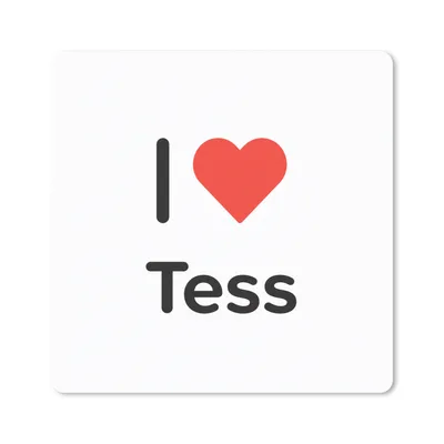 Produktbild von MuchoWow® Mauspad Mousepad Ich liebe - Tess - Mädchen 20x20 cm - Mousepads - Maus Mat - Pad - Mausunterlage - Desk Mat - Bureauartikeln