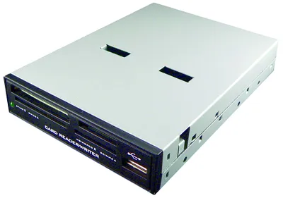 Produktbild von LogiLink Cardreader 3,5" USB 2.0 internal 54-in-1 with USB Front, 3.5 Zoll, USB 2.0, 480 Mbit/s, Weiß