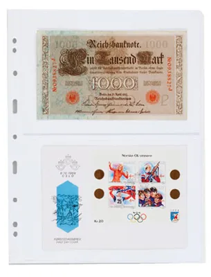 Image de Pochettes plastiques GRANDE, avec 2 bandes horizontales, transparentes