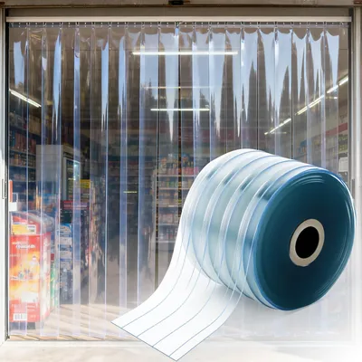 PVC Streifenvorhang Klar, 5000 cm x 18 cm, 1,9 mm
