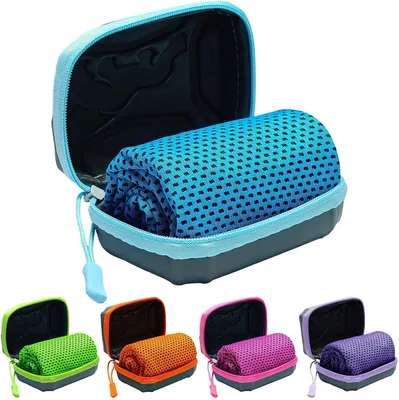 Produktbild von 5 Kühltücher 30x80cm Mit Box Schnelltrocknend Für Sport Reise