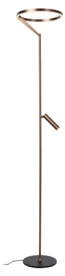 Image de Lucide APPLAUSE – Lampe sur pied – Ø 33 cm – LED à intensité variable – Température de couleur réglable – 2700 K / 4000 K - Marron