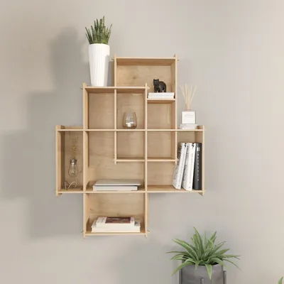 Immagine prodotto di Skye Decor, Adis - Oak, mensola a muro, rovere, 100% pannelli truciolari rivestiti in melamina, 70 x 21 x 88,7 cm