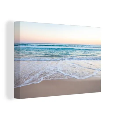 Produktbild von OneMillionCanvasses® - Leinwandbilder - 150x100 cm, Strand - Meer - Pastell, Wandbilder Kunstdruck Wanddekoration