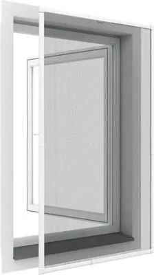 Produktbild von Insektenschutz Fliegengitter Alu-Teleskop für Fenster weiss 100x120 cm