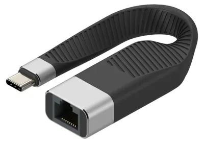 Produktbild von Techly ICOC USBC-RJ45, 0,144 m, USB Typ-C, RJ-45, Schwarz