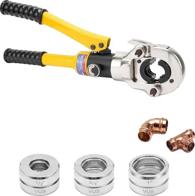 Obrázek produktu pro Hydraulické krimpovací kleště, manuální ovládání, kompatibilní s nerezovou ocelí a mědí, splňují normu VUS