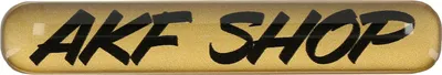 Image de Autocollant en gel - "AKF Shop" Or/Noir