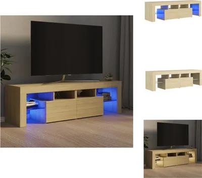 Obrázok produktu pre vidaXL TV skrinka s LED osvetlením dub Sonoma 140x36,5x40 cm - TV nábytok