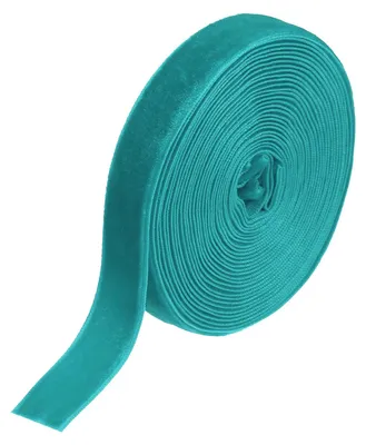 Samtband 1,2 cm x 12,4 m, Pfauengrün, 1 Rolle