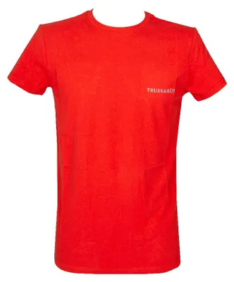 Immagine prodotto di T-shirt uomo TRUSSARDI manica corta girocollo con logo stampato cotone elasticizzato articolo TRU2MTS02, L, Cotone 95%,Spandex 5%