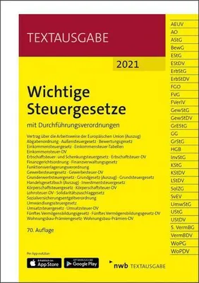 Produktbild von Wichtige Steuergesetze