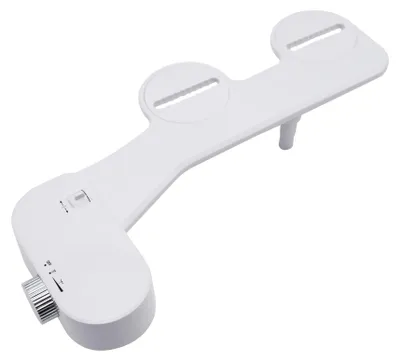 Produktbild von Bidet Aufsatz für WC - Toilettenbidet Aufsatz - Selbstreinigend - Einstellbarer Wasserdruck - Einstellbarer Sprühwinkel - Horizontalstrahl - G3/8-Anschluss - Hellgrau