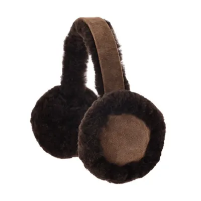 Productafbeelding van Eastern Counties Leather dames oorwarmers van schapenvacht, model EL276 (one size), kleur: chocolade