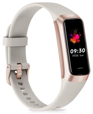 Obrázok produktu pre Fitness tracker, monitor aktivity s 24-hodinovým monitorovaním srdcovej frekvencie, monitorom krvného tlaku, displejom, fitness hodinkami, inteligentnými hodinkami, pánskymi/dámskymi, monitorom spánku, krokomerom, športovými hodinkami, farba: béžová