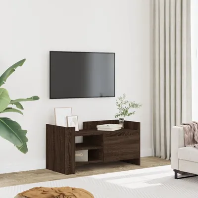 Image de Maison Exclusive - Meuble TV aspect chêne brun 80x35x40 cm Matériau dérivé du bois