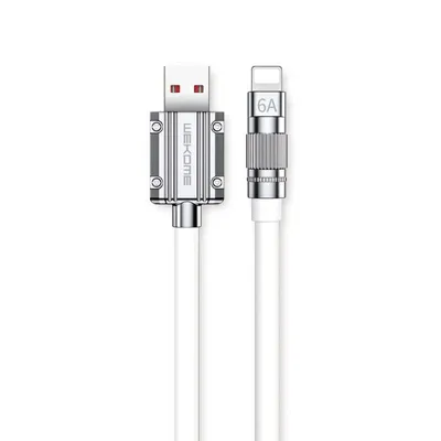 Produktbild von Wekome, USB-A auf Lightning Kabel 1m Wingle Serie Schnellladen, Weiß