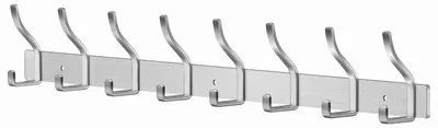 Produktbild von Wandgarderobe mit 8 Edelstahlhaken für Kleidung und Handtücher