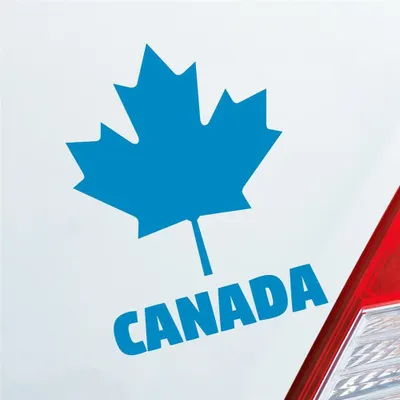Produktbild von Auto Aufkleber Kanada Canada Ahornblatt maple leaf Urlaub Car 10x13 cm Hellblau Sticker Heckscheibenaufkleber