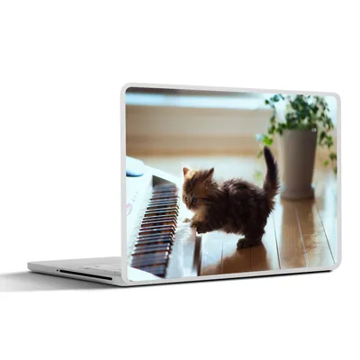 Produktbild von MuchoWow® Laptop Aufkleber Sticker Cover Katze - Tier - Kätzchen 30x21 cm - Sticker für Laptop - Selbstklebend